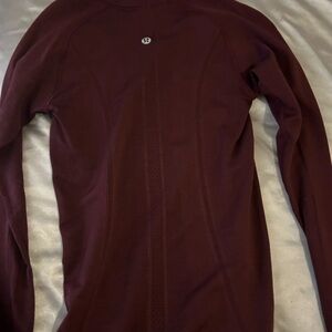 maroon lululemon swifly tech normal length size 0